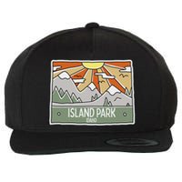 Island Park Idaho Mountains Sunshine Id Trip Souvenir Wool Snapback Cap