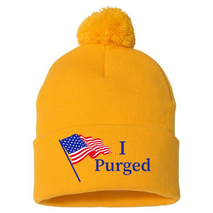I Purged Pom Pom 12in Knit Beanie