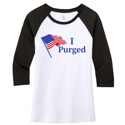 I Purged Women's Tri-Blend 3/4-Sleeve Raglan Shirt