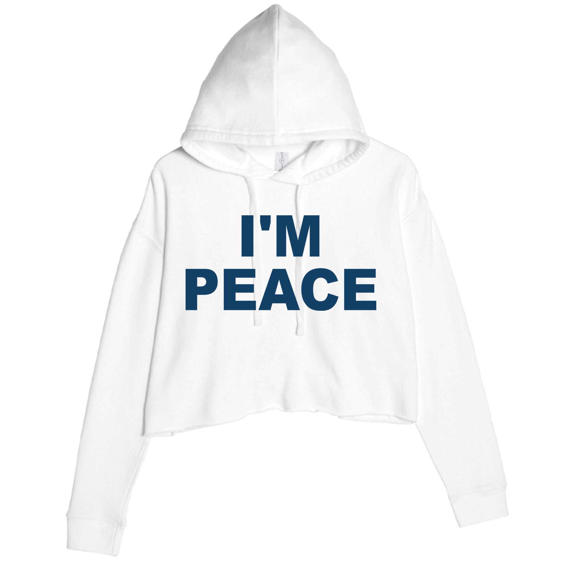 I'm Peace Crop Fleece Hoodie