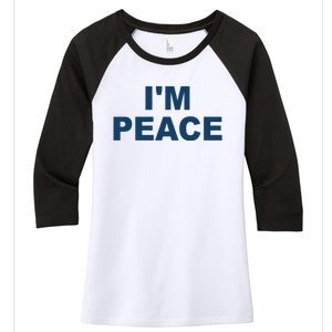 I'm Peace Women's Tri-Blend 3/4-Sleeve Raglan Shirt