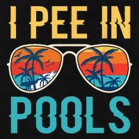 I Pee In Pools Funny Jokes Sarcastic Sayings Ladies PosiCharge Tri-Blend Wicking Tank