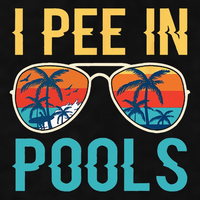 I Pee In Pools Funny Jokes Sarcastic Sayings Ladies PosiCharge Tri-Blend Wicking Tank
