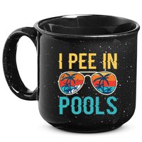 I Pee In Pools Funny Jokes Sarcastic Sayings 15oz Campfire Ceramic Mug