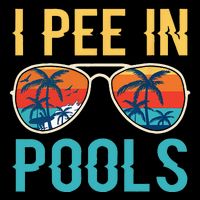 I Pee In Pools Funny Jokes Sarcastic Sayings Drawstring Bag