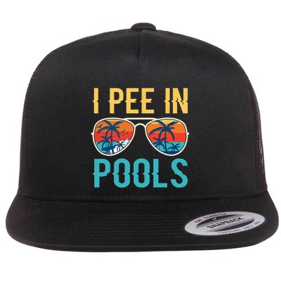 I Pee In Pools Funny Jokes Sarcastic Sayings Flatbill Hat