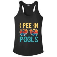 I Pee In Pools Funny Jokes Sarcastic Sayings Ladies PosiCharge Competitor Racerback Tank