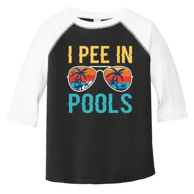 I Pee In Pools Funny Jokes Sarcastic Sayings Toddler Fine Jersey T-Shirt