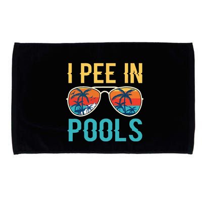 I Pee In Pools Funny Jokes Sarcastic Sayings Microfiber Hand Towel