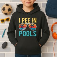 I Pee In Pools Funny Jokes Sarcastic Sayings Kids Hoodie