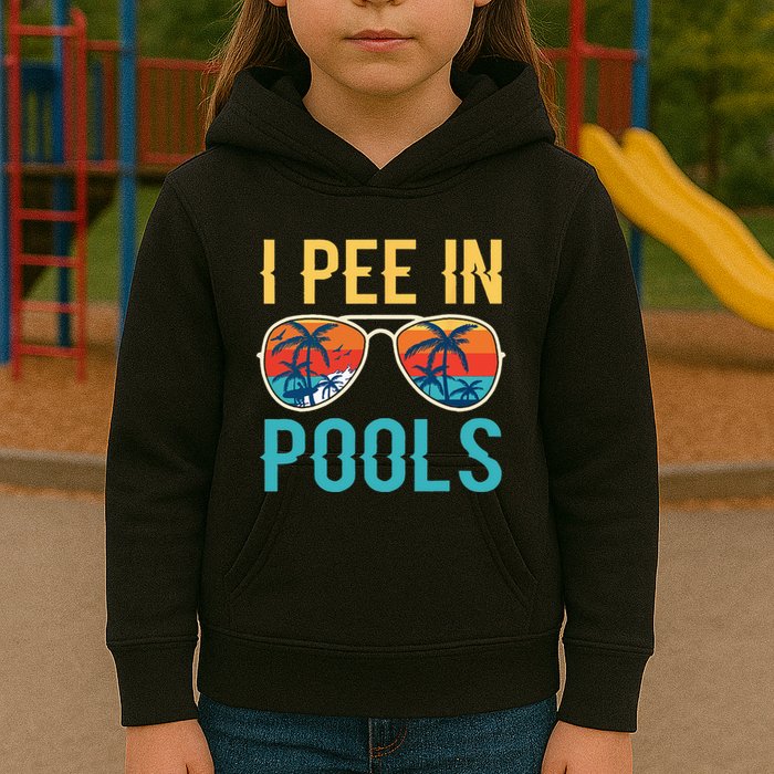 I Pee In Pools Funny Jokes Sarcastic Sayings Kids Hoodie