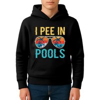 I Pee In Pools Funny Jokes Sarcastic Sayings Kids Hoodie