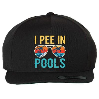 I Pee In Pools Funny Jokes Sarcastic Sayings Wool Snapback Cap