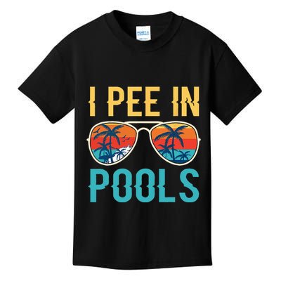 I Pee In Pools Funny Jokes Sarcastic Sayings Kids T-Shirt