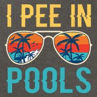I Pee In Pools Funny Jokes Sarcastic Sayings Cotton Canvas Backpack
