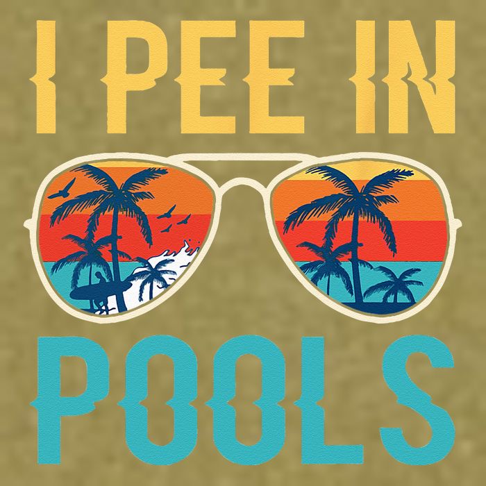 I Pee In Pools Funny Jokes Sarcastic Sayings Garment-Dyed Women's Muscle Tee