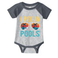 I Pee In Pools Funny Jokes Sarcastic Sayings Infant Baby Jersey Bodysuit