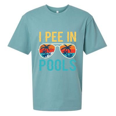 I Pee In Pools Funny Jokes Sarcastic Sayings Sueded Cloud Jersey T-Shirt