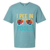 I Pee In Pools Funny Jokes Sarcastic Sayings Sueded Cloud Jersey T-Shirt