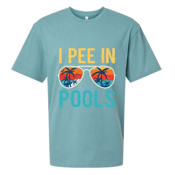 I Pee In Pools Funny Jokes Sarcastic Sayings Sueded Cloud Jersey T-Shirt