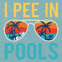I Pee In Pools Funny Jokes Sarcastic Sayings Sueded Cloud Jersey T-Shirt