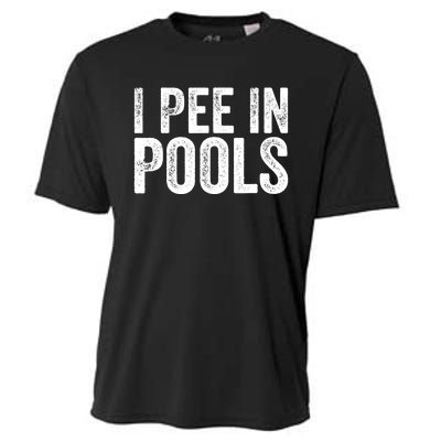 I Pee In Pools Funny Cooling Performance Crew T-Shirt