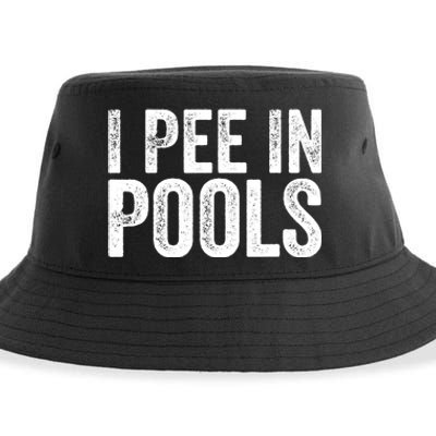 I Pee In Pools Funny Sustainable Bucket Hat