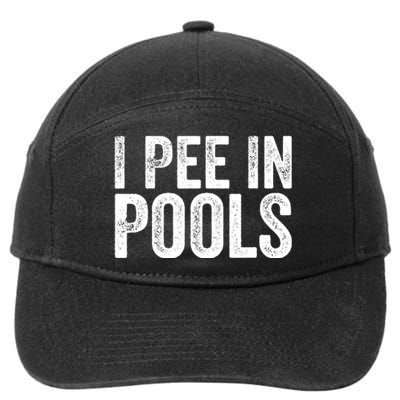 I Pee In Pools Funny 7-Panel Snapback Hat