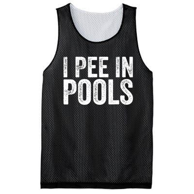 I Pee In Pools Funny Mesh Reversible Basketball Jersey Tank