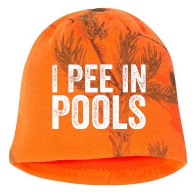 I Pee In Pools Funny Kati - Camo Knit Beanie