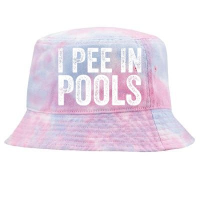 I Pee In Pools Funny Tie-Dyed Bucket Hat