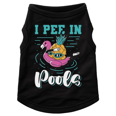 I Pee In Pools Swimming Joke Peeing In Public Pools Doggie Tank