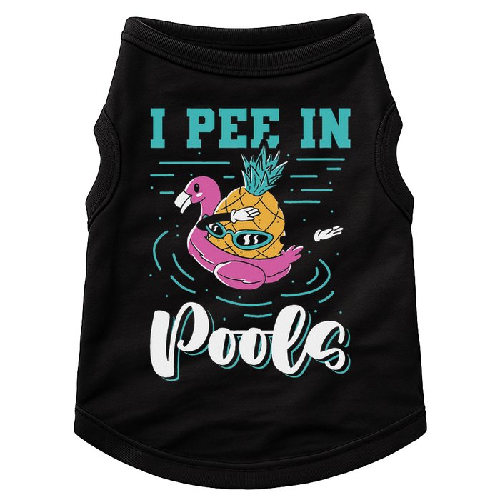 I Pee In Pools Swimming Joke Peeing In Public Pools Doggie Tank