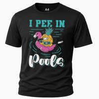 I Pee In Pools Swimming Joke Peeing In Public Pools Performance Shirt