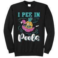 I Pee In Pools Swimming Joke Peeing In Public Pools Sweatshirt
