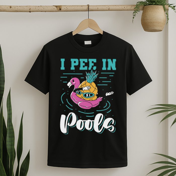 I Pee In Pools Swimming Joke Peeing In Public Pools T-Shirt