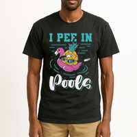 I Pee In Pools Swimming Joke Peeing In Public Pools Tall T-Shirt