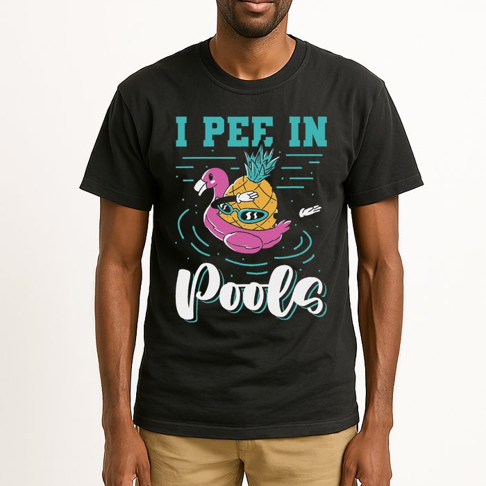 I Pee In Pools Swimming Joke Peeing In Public Pools Tall T-Shirt