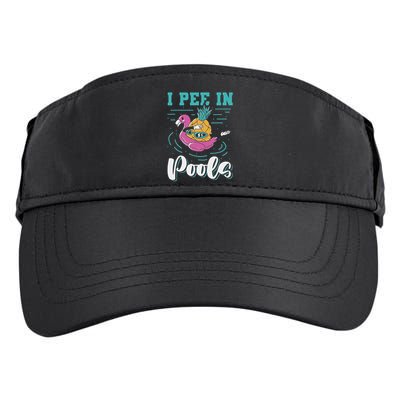 I Pee In Pools Swimming Joke Peeing In Public Pools Adult Drive Performance Visor