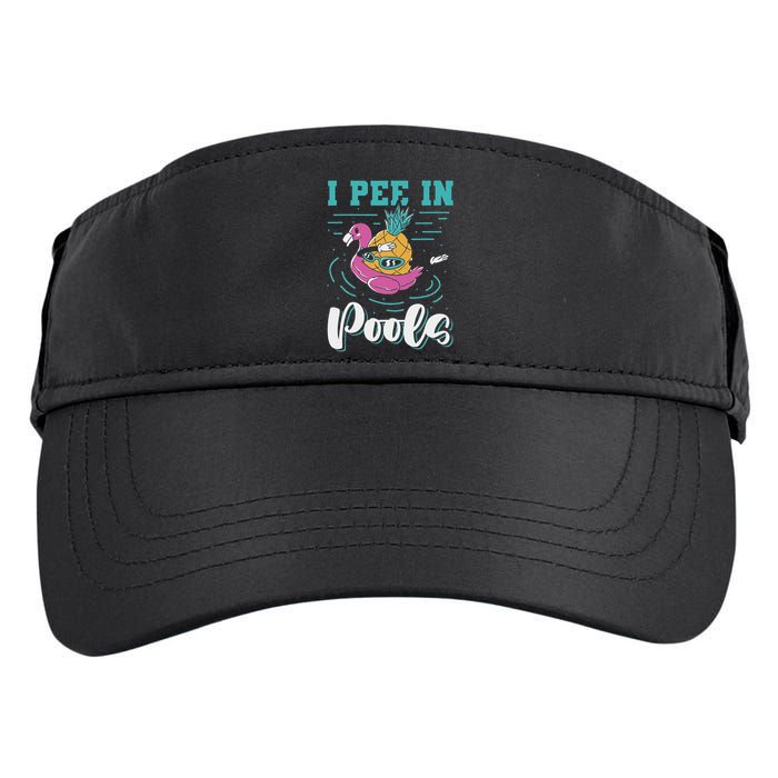 I Pee In Pools Swimming Joke Peeing In Public Pools Adult Drive Performance Visor