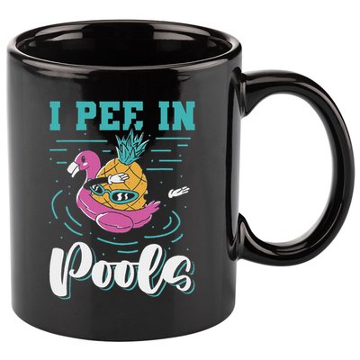 I Pee In Pools Swimming Joke Peeing In Public Pools 11oz C Handle Ceramic Mug