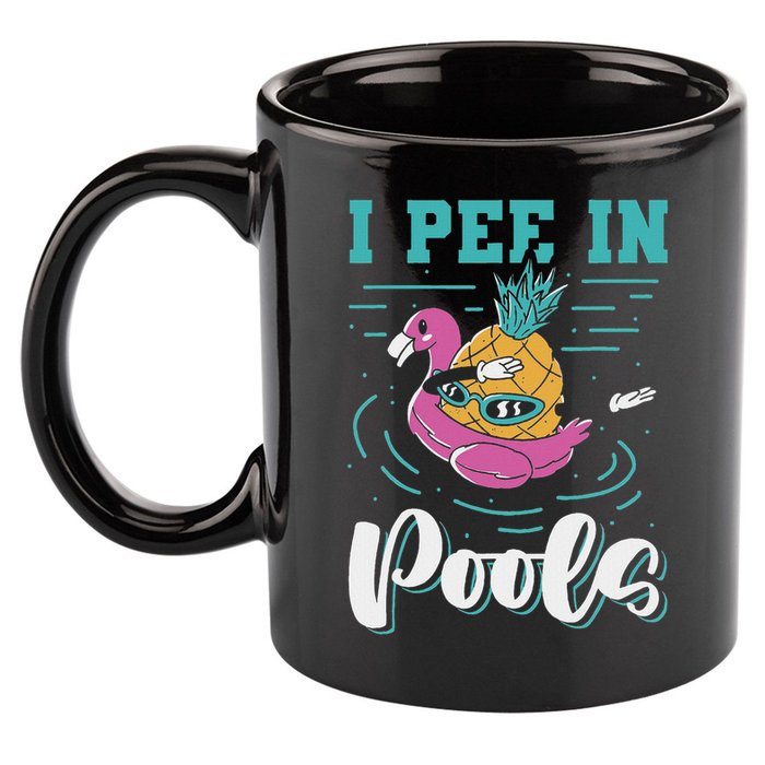 I Pee In Pools Swimming Joke Peeing In Public Pools 11oz C Handle Ceramic Mug