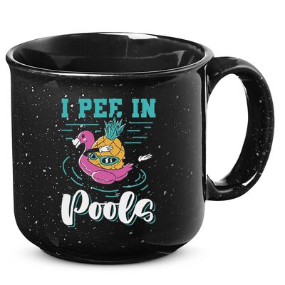 I Pee In Pools Swimming Joke Peeing In Public Pools 15oz Campfire Ceramic Mug