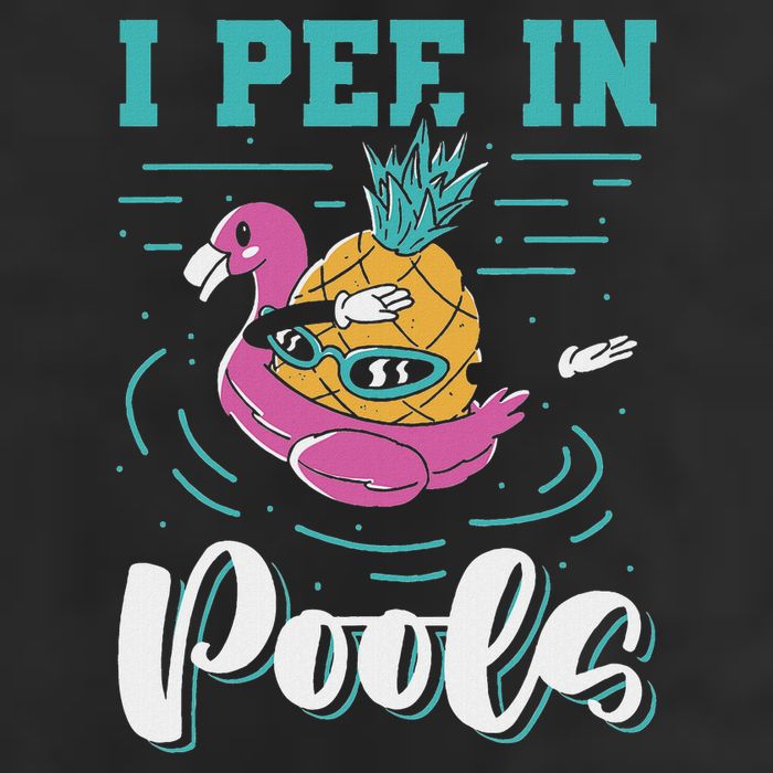 I Pee In Pools Swimming Joke Peeing In Public Pools Knit Cap Winter Beanie
