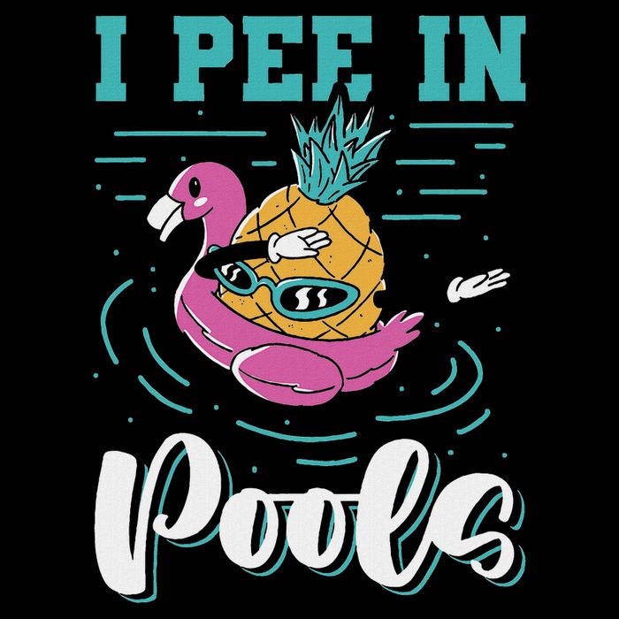 I Pee In Pools Swimming Joke Peeing In Public Pools 16 in Basic Backpack
