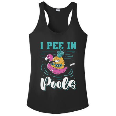 I Pee In Pools Swimming Joke Peeing In Public Pools Ladies PosiCharge Competitor Racerback Tank