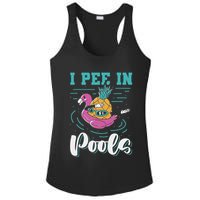 I Pee In Pools Swimming Joke Peeing In Public Pools Ladies PosiCharge Competitor Racerback Tank