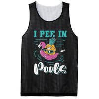 I Pee In Pools Swimming Joke Peeing In Public Pools Mesh Reversible Basketball Jersey Tank