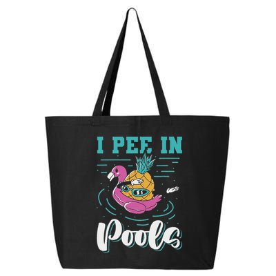 I Pee In Pools Swimming Joke Peeing In Public Pools 25L Jumbo Tote