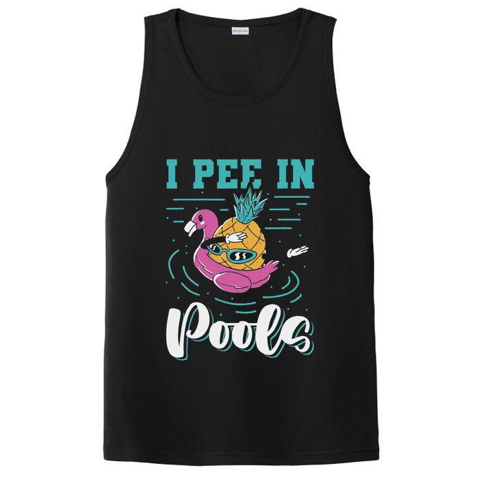 I Pee In Pools Swimming Joke Peeing In Public Pools PosiCharge Competitor Tank